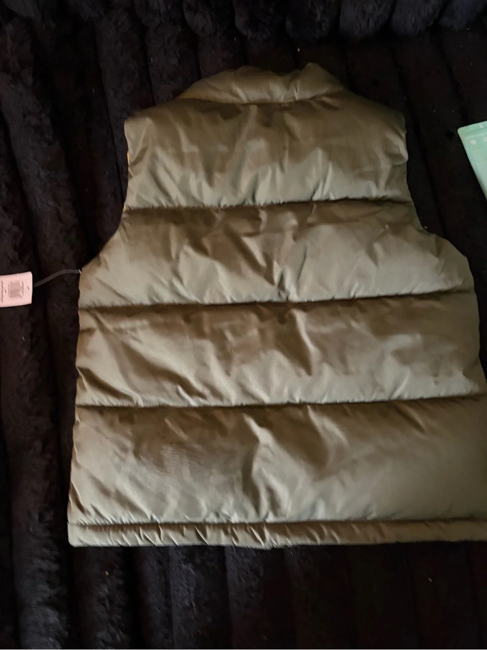 Old Navy Olive Green Quilted Puffer Vest for Kids
